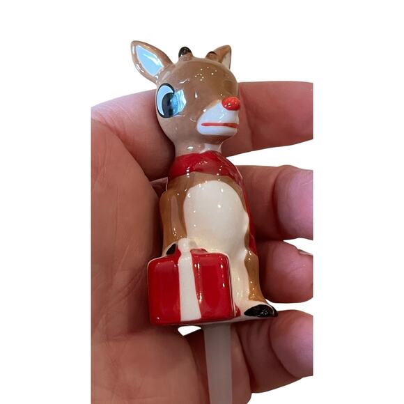 2 Nora Fleming Minis A47 GOBBLE GOBBLE Thanksgiving Turkey A221 Rudolph Reindeer - Picture 9 of 12